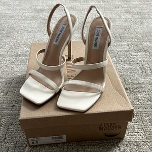Steve Madden white heels